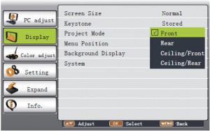 How do I flip image projection upside down? | EIKI Projectors